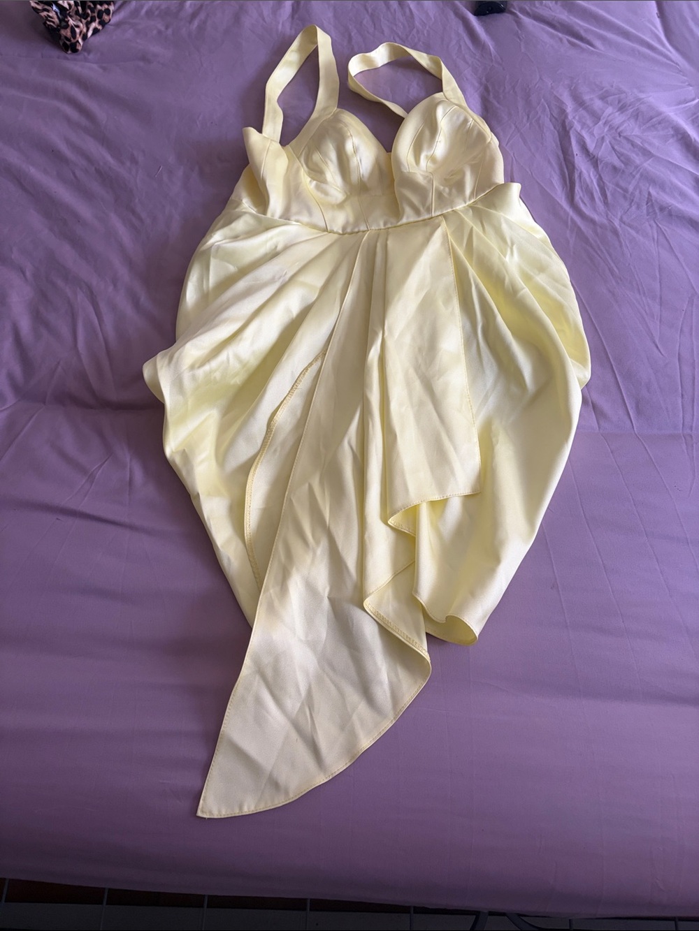 ASOS Pale Yellow Mini Dress